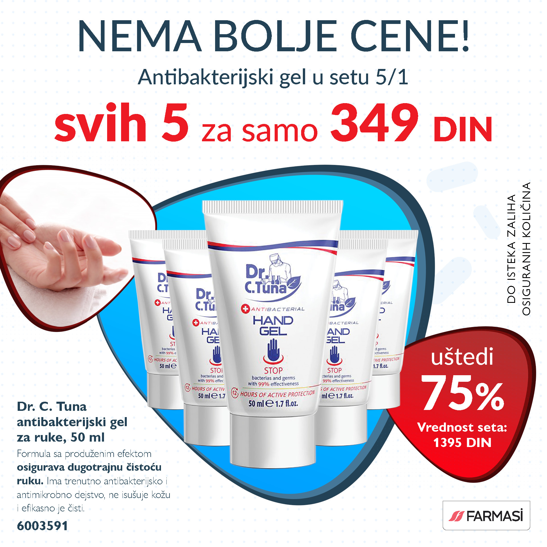 SRB antibakterijski gel set